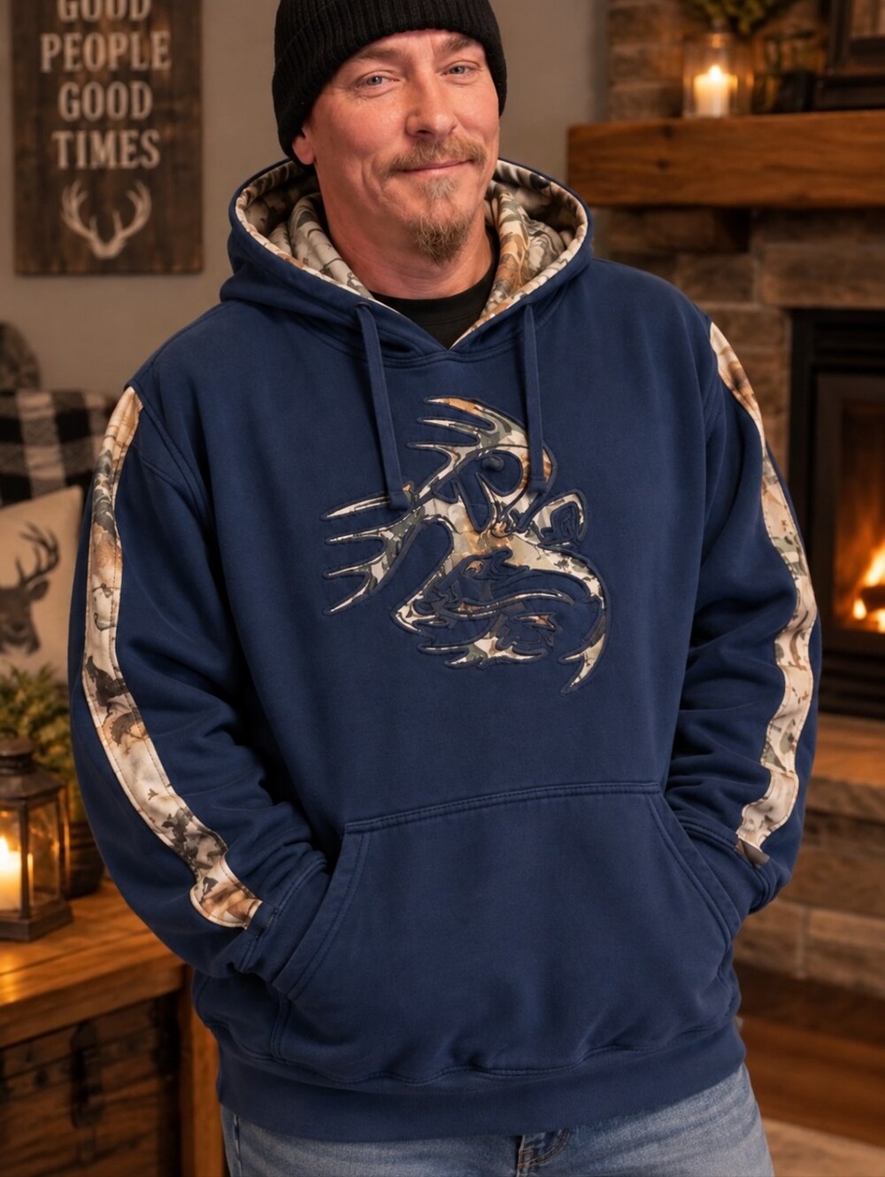 Men's Graphic Camo Sleeve Hoodie